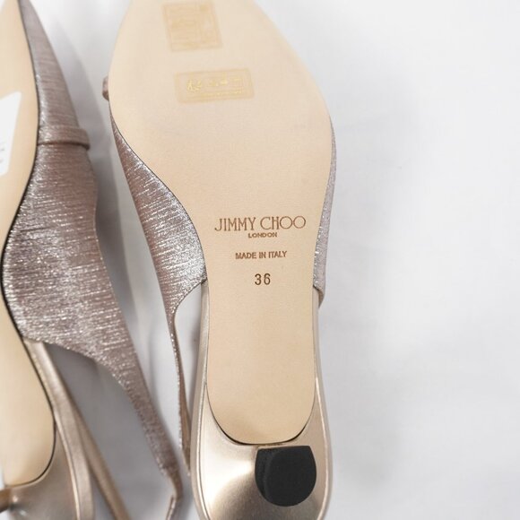 Jimmy Choo Amita 45 Slingback Pumps In Macaron Glitter - Picture 5 of 13